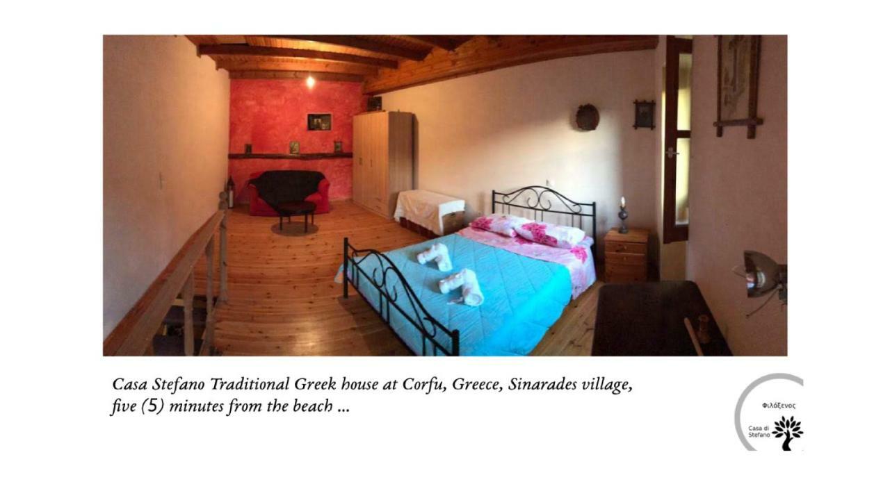 Country Traditional House In Corfu Village, Greece Sinarádes Esterno foto